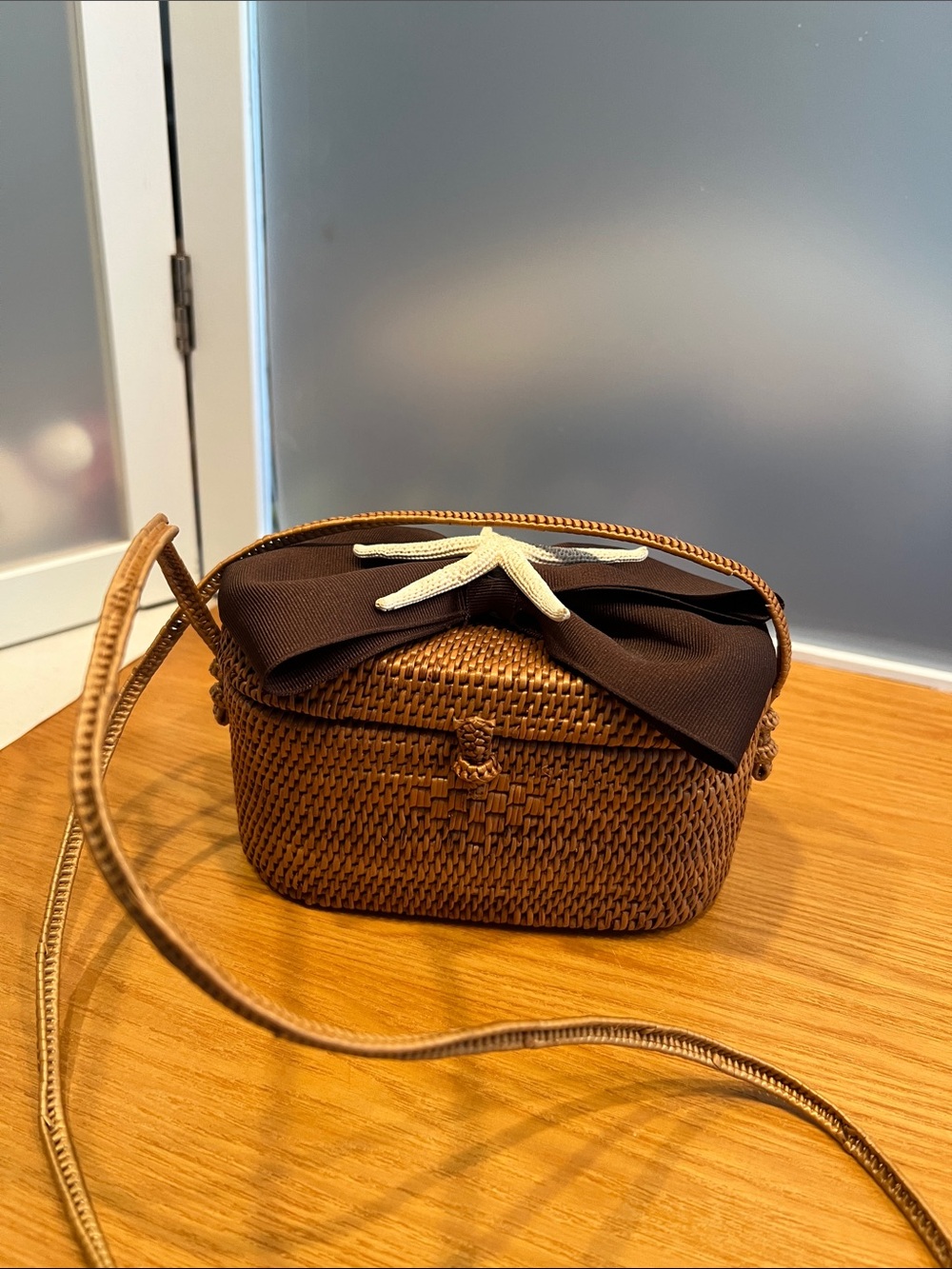 Nantucket She Shells Shell Hand Woven  Basket purse small